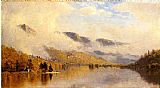 George Canvas Paintings - Clearing Storm over Lake George